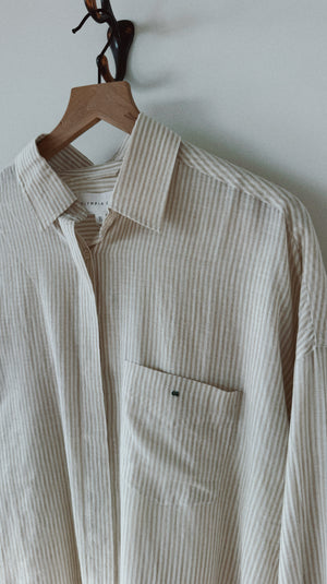 Riv Shirt, <i>taupe stripe</i>