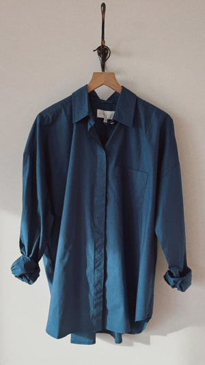 Riv Shirt, <i>indigo poplin</i>