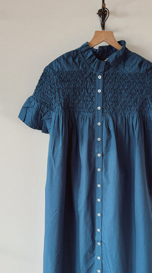 Isabel dress, <i>indigo poplin</i>