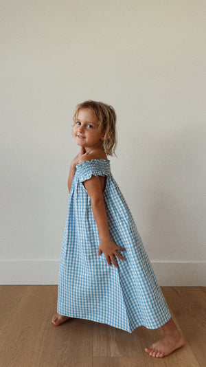 Marlow Dress, <i>blue baby gingham</i>