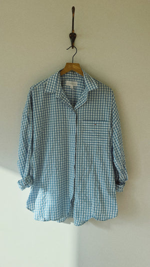 Riv Shirt, <i>blue baby gingham</i>