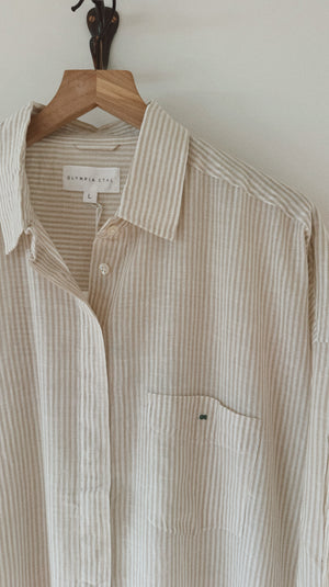 Duster dress, <i>Taupe Stripe</i>