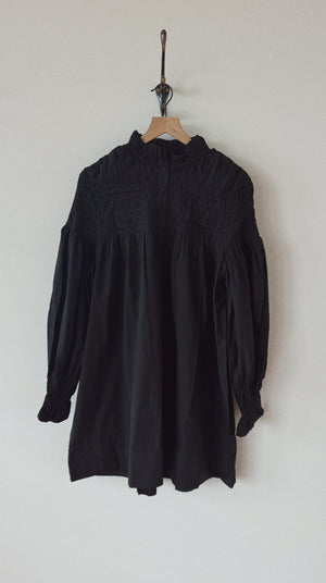 Babydoll Sleeve Dress, <i>black voile</i>